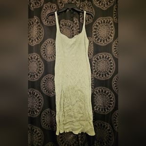 H&M Mint Ribbed Midi Dress